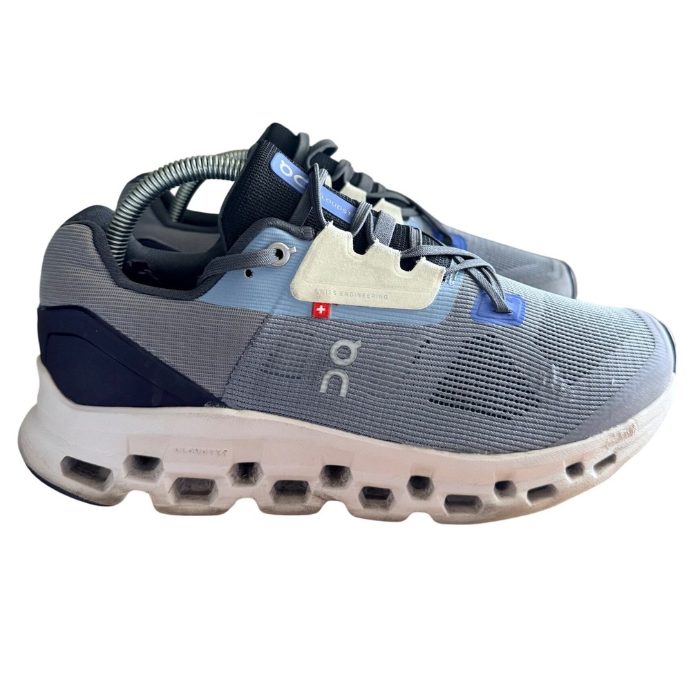 On Running Cloudstratus Mens Size 8 Grey Blue Athletic Sneakers 39.99007 EUC